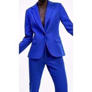 Zara Blue Suit - Blazer / Pants - Size 6